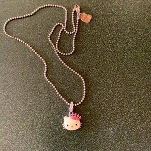 Hello kitty pink sapphire pendant and necklace